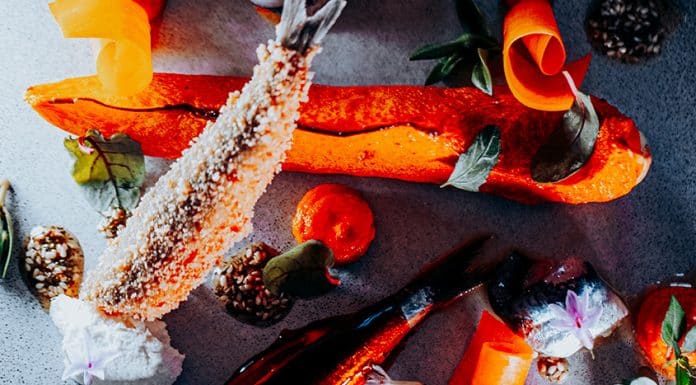 Courges du jardin, anchois en 3 façons, par Christophe COMES