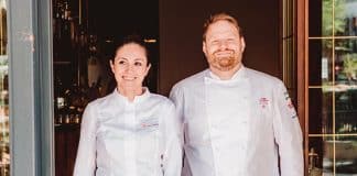 Marie-Églantine DELCHER, Cheffe de « La passerelle » reçoit le Chef Clément Leroy