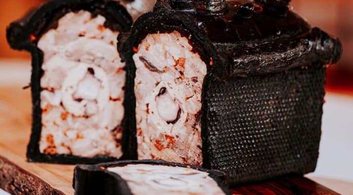 Pâté en croute de poulpe et chorizo à l’huile d’olive à la bergamote par Romain Thiebaud