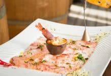Recette : Carpaccio et tartare de gambas de Palamos passionnément