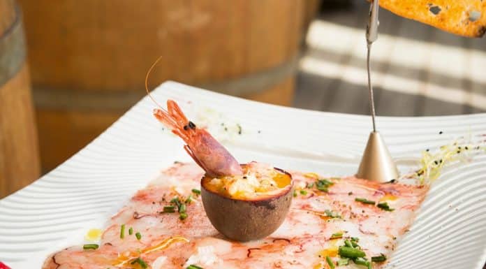 Recette : Carpaccio et tartare de gambas de Palamos passionnément